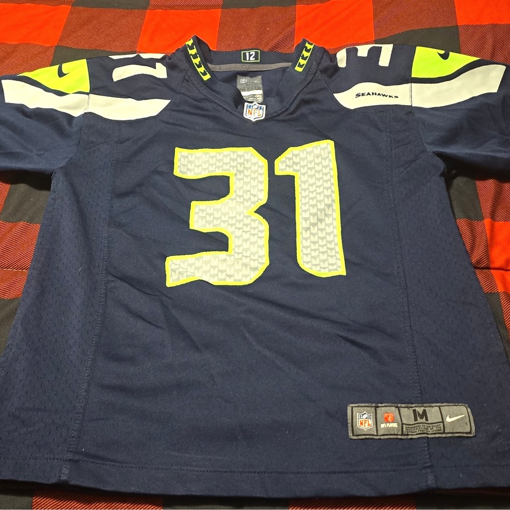 Nike Seattle Seahawks Kam Chancellor #31 NFL Football Youth  Size M Blue Jersey